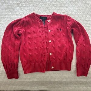 Ralph Lauren Cherry Red Cardigan